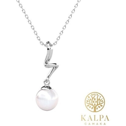 Tweedekans Yolora Parel & Kristal Ketting – Kalpa Camaka – Zilverkleurig – 18K Witgoud Verguld – Luxe Giftbox Tweedehands