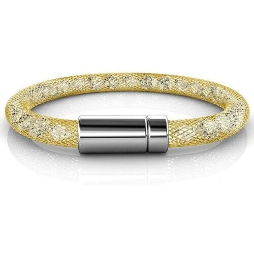 Tweedekans Yolora Mesh Armband – Kalpa Camaka Kristallen – Goudkleurig – Luxe Giftbox – Moederdag Cadeau Tweedehands