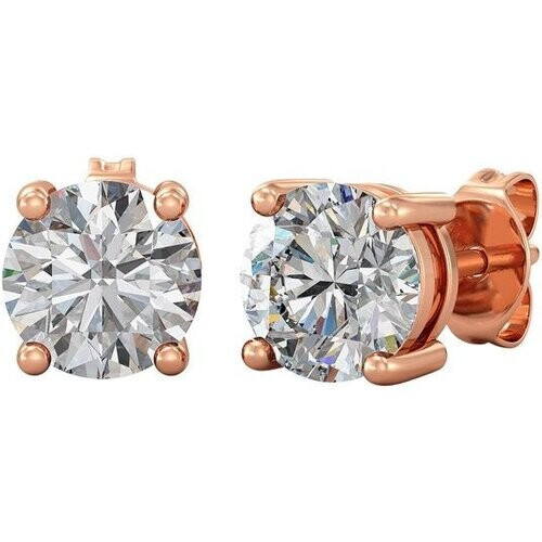 Tweedekans Yolora Dames Oorbellen met Kalpa Camaka Kristallen - Rosé kleurig - 18K Roségoud Verguld - Vrouwen Oorknoppen Rose Gold - Sieraden - Exclusieve Geschenkverpakking - Moederdag Cadeautje Tweedehands