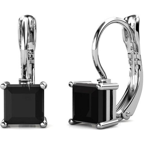 Tweedekans Yolora Dames Oorbellen - Zwarte Kalpa Camaka Kristallen Zilverkleurig Tweedehands