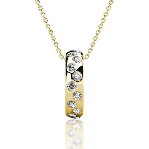 Tweedekans Yolora Kalpa Camaka Ketting – Kristallen Hanger – Goudkleurig – 18K Geelgoud Verguld – Luxe Giftbox Tweedehands