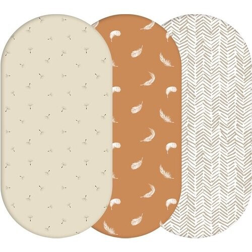 Tweedekans Yunioo® Universele Wieglaken Set │ Hoeslaken Baby voor Kinderwagen, Verschoonmand en Mozesmand │ Aankleedkussenhoes │ Kraamcadeau babyshower │ 3-pak │40x80 cm elastisch Tweedehands