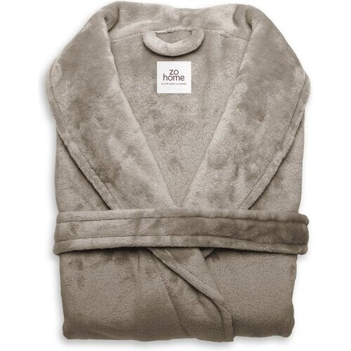 Tweedekans Zohome Badjas Cara - Kamerjas voor Dames en Heren - M - Ochtendjas - Geschikt voor de Sauna - Taupe Tweedehands