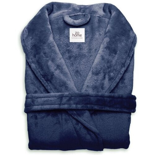 Tweedekans Zohome Badjas Cara - Kamerjas voor Dames en Heren - M - Ochtendjas - Geschikt voor de Sauna - Indigo Blauw Tweedehands