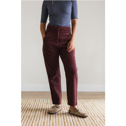 TWOTHIRDS dames vegan Corduroy Broek Ontong Roodbruin Tweedehands