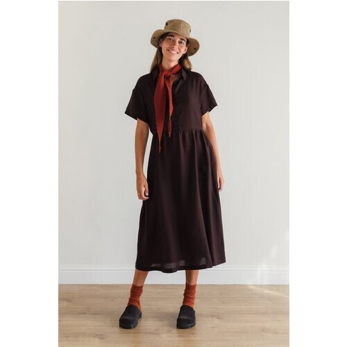 TWOTHIRDS dames vegan Jurk Antipaxos Bruin Tweedehands