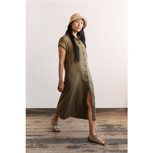 TWOTHIRDS dames vegan Jurk Takamaka Olijfgroen Tweedehands
