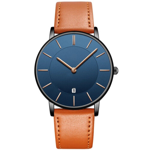 Tyme Oslo Heren Horloge - Polshorloge - 39.5mm - Waterdicht tot 30m - Blauw Bruin Tweedehands
