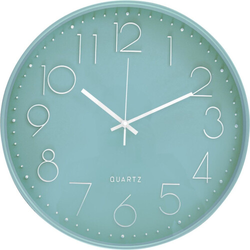 Tyme Wandklok - 40cm Muurklok - Stil Uurwerk - Beam Groen Tweedehands