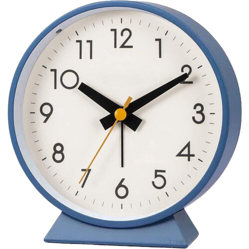 Tyme Wekker Analoog - Zonder Tikgeluid - Alarm met Verlichting - Blauw Tweedehands
