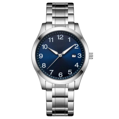 Tyme Zurich Heren Horloge - Polshorloge - 40mm - Blauw/Zilverkleurig