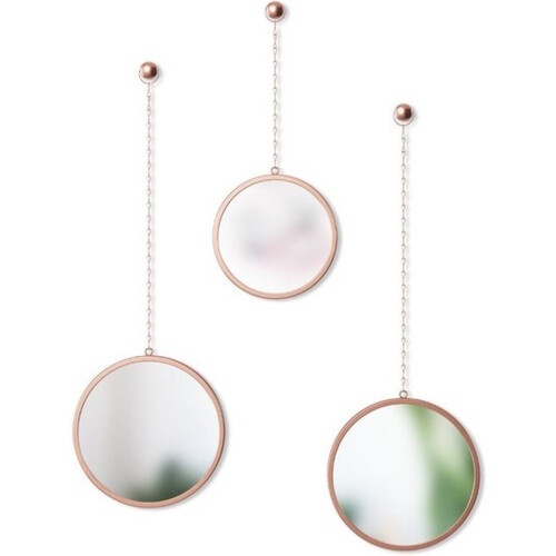 Umbra Dima Spiegel 24x24x8cm staal koper Tweedehands