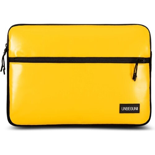 UNBEGUN mannen vegan Laptop Sleeve Voorvak Geel Tweedehands