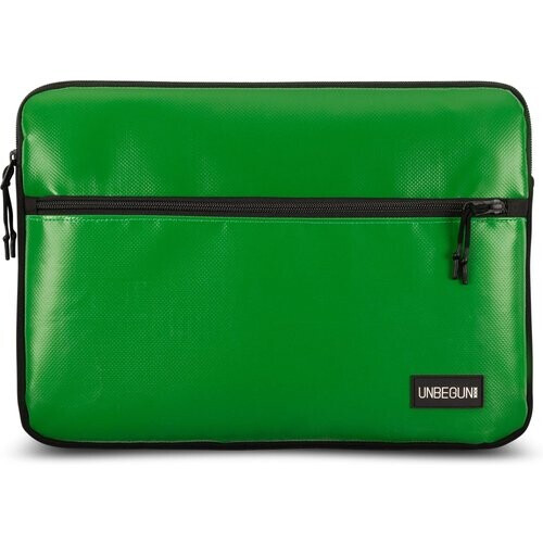 UNBEGUN mannen vegan Laptophoes Voorvak Groen Tweedehands