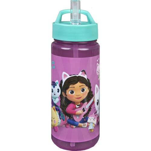 Undercover Gabby's Dollhouse - Drinkbeker met Rietje - Lekvrij - Roze (500 ml)