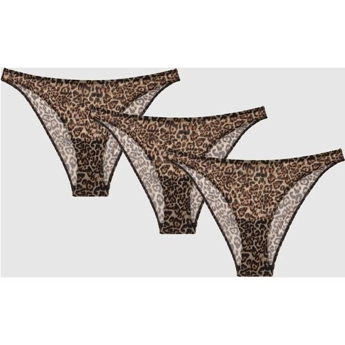 Understatement dames vegan Bikinislips Mesh 3 Pack Luipaard Tweedehands
