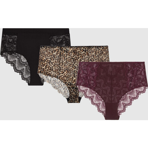 Understatement dames vegan Slips Kant Highwaist 3-Pack Multicolor Tweedehands