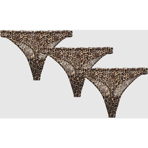 Understatement dames vegan String Kant Multipack 3x Luipaard Tweedehands