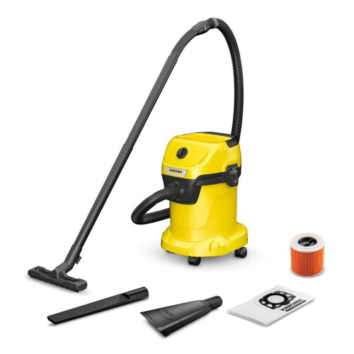 Universele stofzuiger KARCHER WD 3 V-17/4/35 + sproeiers 17 l 1000 W (1.628-124.0) Zwart, Geel