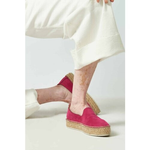 Urbanima dames vegan Espadrilles Zoco Fuchsia Roze Tweedehands