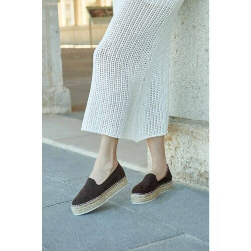 Urbanima dames vegan Espadrilles Zoco Koffiebruin Tweedehands