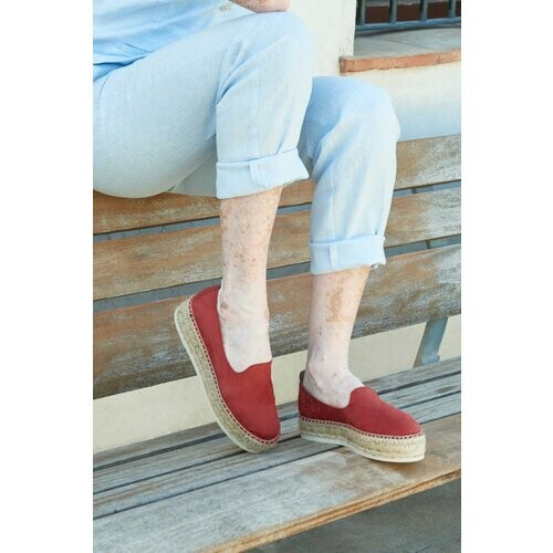 Urbanima dames vegan Espadrilles Zoco Steenrood Tweedehands