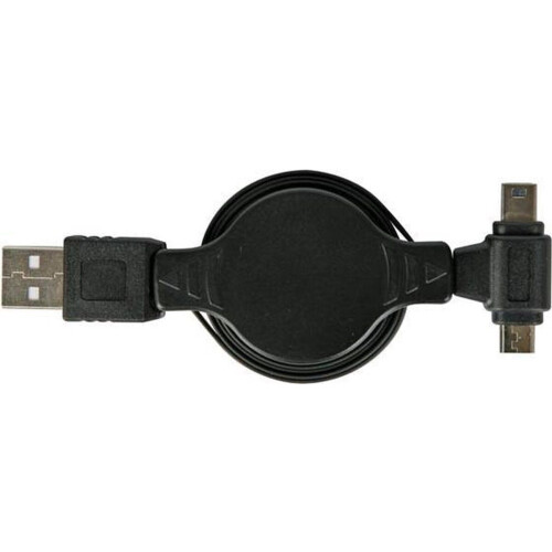 Usb Laadadapter - Type A naar Mini-B Micro-B - Zelfoprollend Tweedehands