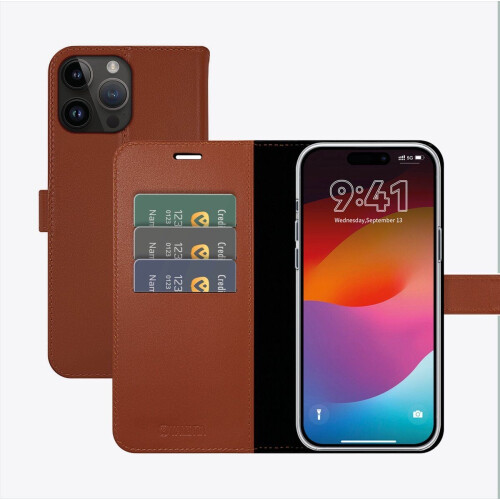 Valenta - Book Case - Handgemaakt - Bruin - Apple iPhone 15 Pro Max
