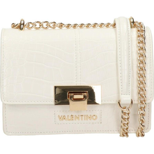 Valentino Bags Anastasia - Dames schoudertas - Imitatieleer crocoprint - Ecru Tweedehands
