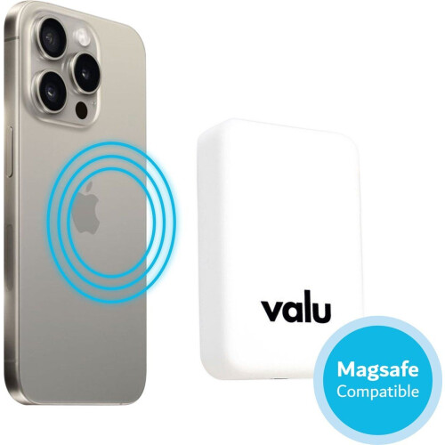Valu Magsafe Powerbank - Draadloze Powerbank 10.000 mAh - Quick Charge - Geschikt Voor Magsafe - Magnetische Powerbank Voor iPhone 13/14 Pro Max