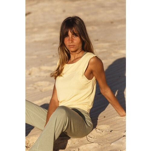 Vanilla Sand dames vegan Tanktop Sunshine Geel Tweedehands