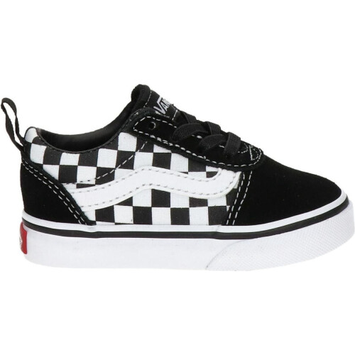 Vans TD Ward Slip-On - Lage sneakers - Elastische vetersluiting - (CHECKERED) BLACK/TRUE WH - Maat 22