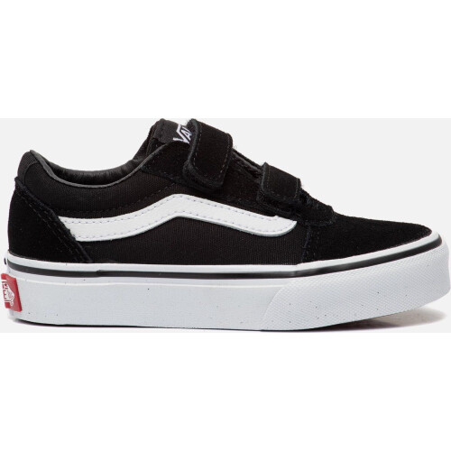 VANS YT Ward V - Lage sneakers - Suède/canvas - Black/White - Maat 29