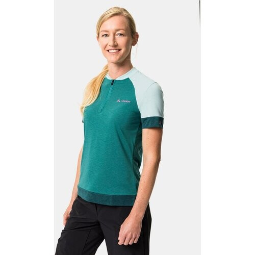 Vaude Altissimo Q-Zip Shirt Turkoois Tweedehands