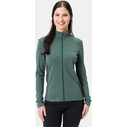 Vaude Matera LS Tricot Fietsshirt Dames Donkergroen/Lichtblauw Tweedehands