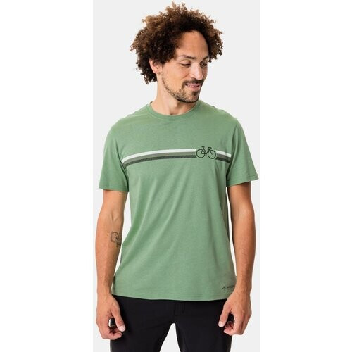 Vaude Men'S Cyclist T-Shirt V Middengroen/Lichtgroen Tweedehands