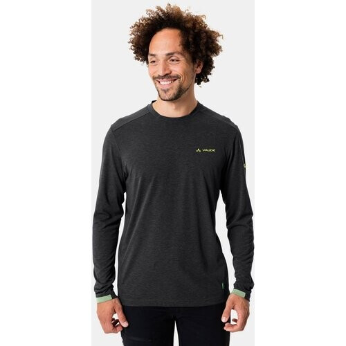 Vaude Men'S Sveit Ls T-Shirt Ii Zwart/Middengroen Tweedehands