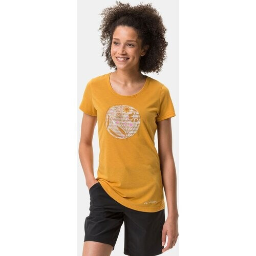Vaude Women'S Skomer Print T-Shirt Ii Middengeel Tweedehands