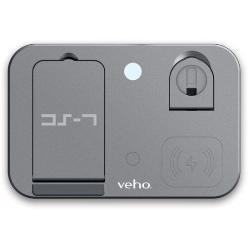 Veho DS-7 - Draadloos oplaadstation - 3-in-1 met LED nachtlampje Tweedehands