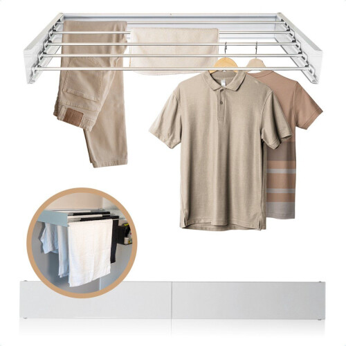 Velaryon Wanddroogrek 80cm - Droogrek inklapbaar - 4m drooglengte - Wit Tweedehands