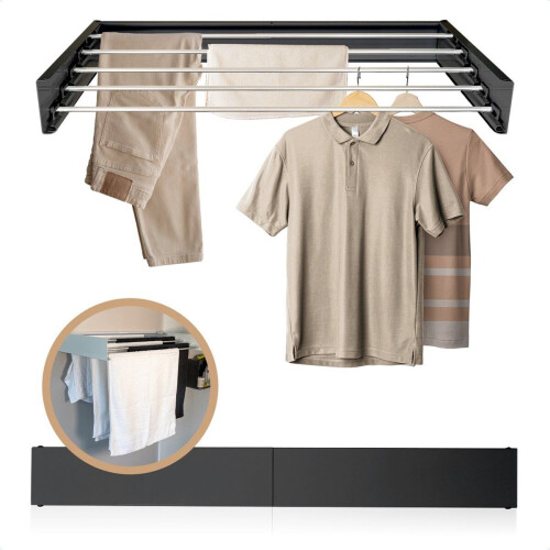 Velaryon Wanddroogrek - Inklapbaar - 4m drooglengte - Zwart Tweedehands