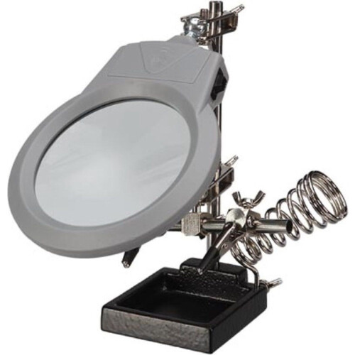 Velleman - Derde hand - Vergrootglas LED lamp soldeerbouthouder - 21 cm hoog