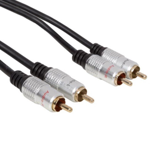 Velleman PAC204C050N - Audiokabel RCA 5 Meter Koper Zwart