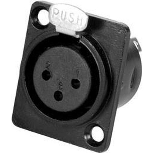 Velleman PCN003 - XLR-CHASSIS CONNECTOR - XLR 3-polig vrouwelijk - zwart Tweedehands
