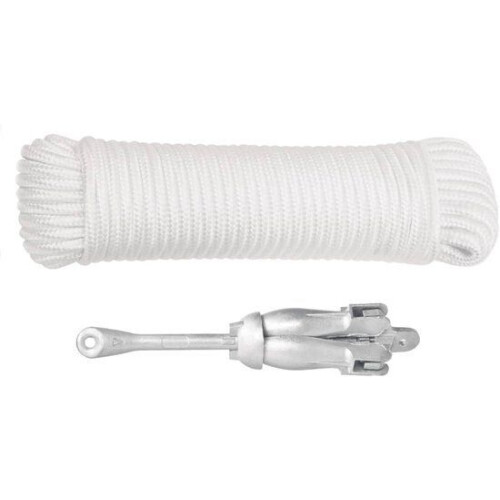 vidaXL Anker - Inklapbaar - 1,5 kg - 4 klauwen - Zilverkleurig