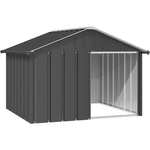 vidaXL Hondenhok - 116,5x103x81,5 cm - Gegalvaniseerd staal - Antraciet