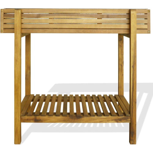vidaXL - Plantenbak - verhoogd - massief - acaciahout - en - zink