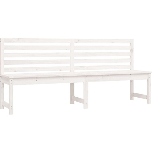 vidaXL - Tuinbank - 201,5 - cm - massief - grenenhout - wit
