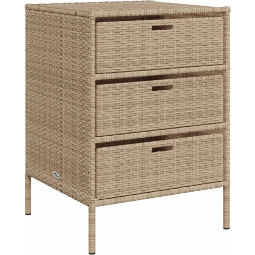 vidaXL - Tuinkast - 3 lades - 55x59x80 cm - beige