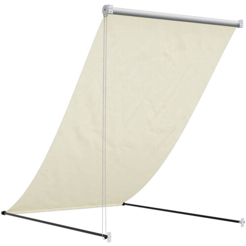 vidaXL - Uittrekbare luifel - 100x150 cm - UV-bestendig - Crème Tweedehands